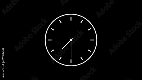Wallpaper Mural Round Classic clock, analog clock timer circle animation transparent 4K Torontodigital.ca