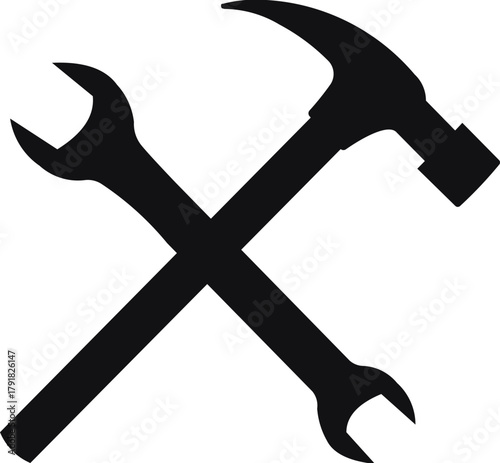 Repair Tools Wrench Hammer Icon