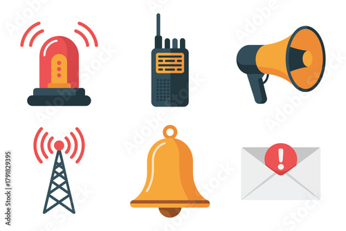 Detailed flat vector icons for protection, showing rings, house, shield, representing insurance, home safety, and security symbols,