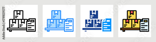 Product Description Icon Collection Set Multiple Style