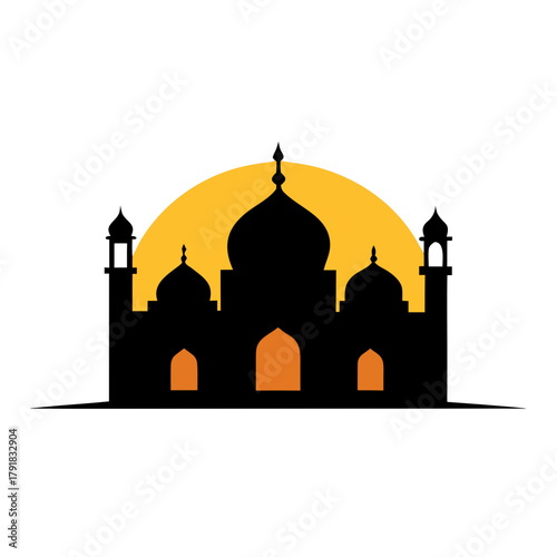 taj mahal vector illustration