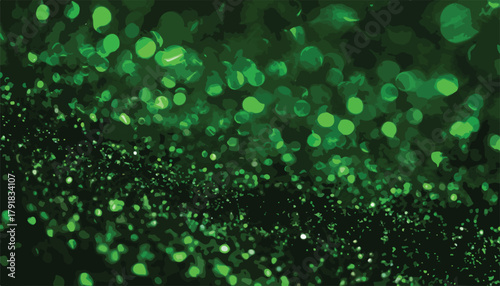 반짝이는 녹색 빛의 추상적인 배경은 신비롭고 몽환적인 분위기를 연출합니다