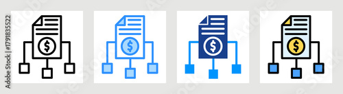 Cost Allocation Icon Collection Set Multiple Style