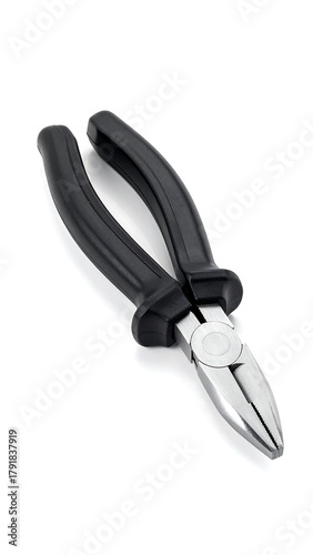 Wallpaper Mural Angled, isolated shot of a chrome and black tool, pliers style. Handle is black and textured, head is silver. White background Torontodigital.ca