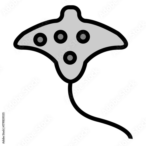 Stingray Vector Filled Icon Design