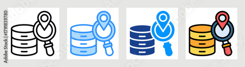 Data Tracking Icon Collection Set Multiple Style