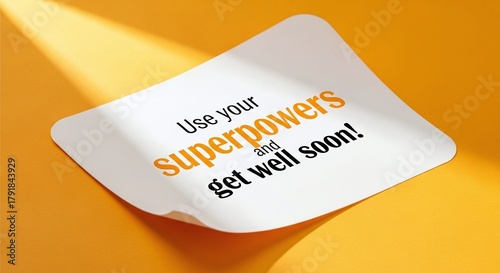 Send positive vibes with this cheerful get well card on bright yellow, a heartfelt message wishing strength and a speedy recovery for someone special