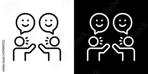 Icebreaker  Icon Set. Clean Line Design With Light And Dark Versions For Versatile Use. 