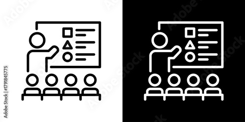 Workshop  Icon Set. Clean Line Design With Light And Dark Versions For Versatile Use. 