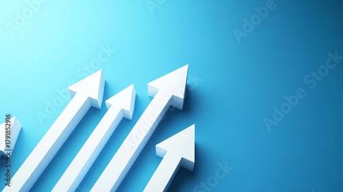 Abstract upward arrows symbolizing growth.