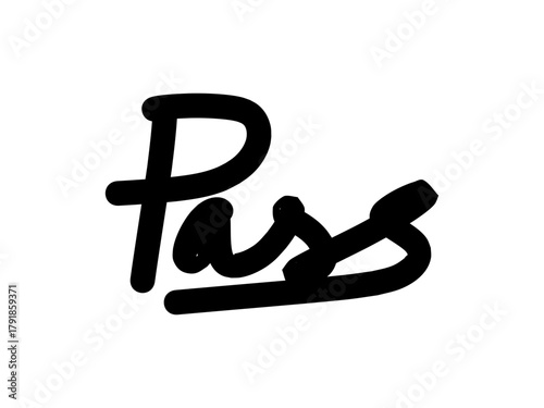 pass text design