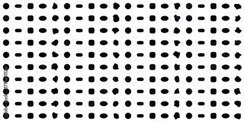 A set of 200 minimal and abstract vector shapes arranged in a clean 20×10 grid layout. This pack includes circles, capsules, ovals, squircles, organic blobs, and modern geometric silhouettes in solid 