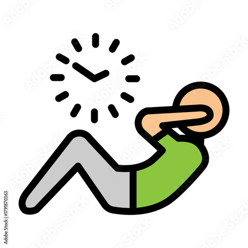 Time Crunch Vector Filled Icon Design