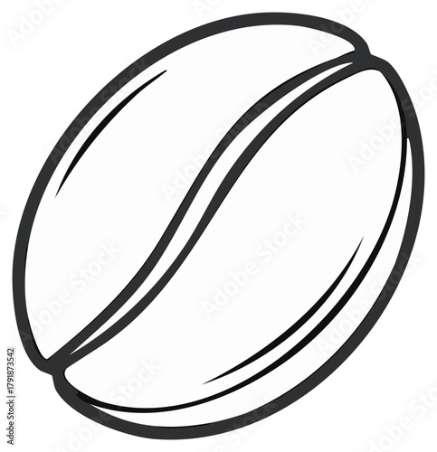 Coffee Bean Outline Icon Single Coffee Bean Image for a Coffee Shop or Cafe