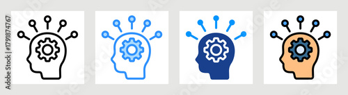 Cognitive Skills Icon Collection Set Multiple Style