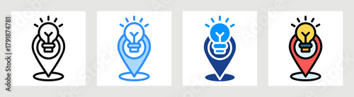 Local Knowledge Icon Collection Set Multiple Style