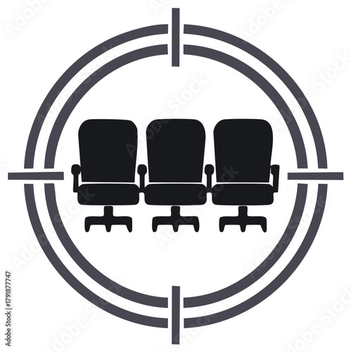 Three Office Chairs in a Target