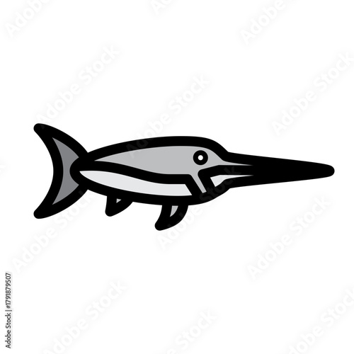 Swordfish Vector Filled Icon Design