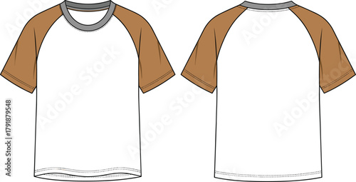 Oversized Dropped Shoulder Long Sleeve Sweatshirt Flat Sketch Template with Ribbed Cuffs Neckband and Drawstring Hem Technical Fashion Illustration Vector