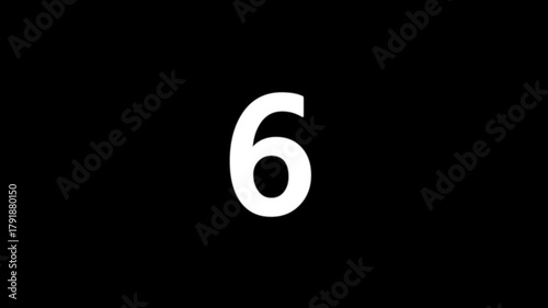 top ten countdown, numbers from 10 to 1, laser ray appears on black background and fly forward,