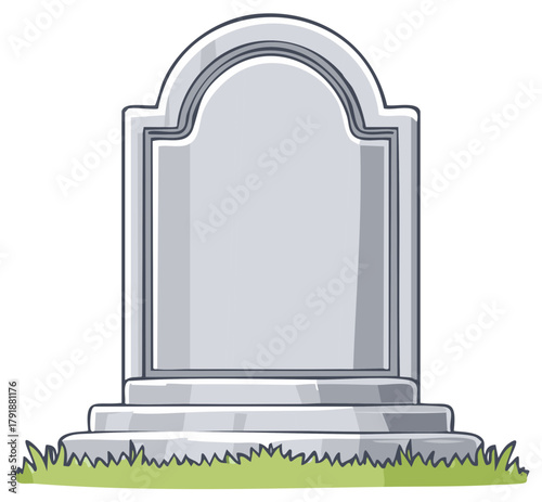 Blank Tombstone Headstone Grave Marker Stone Monument