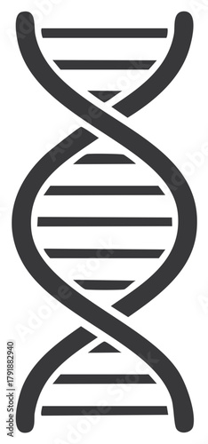 Graphic DNA Strand Icon Shape for Scientific Concepts and Design
