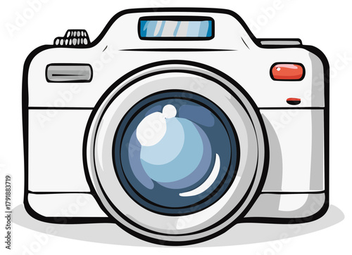 Modern digital camera illustration for photography and technology concepts