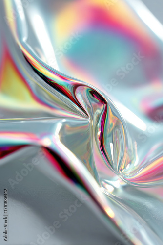 Aesthetic holographic glossy abstract background