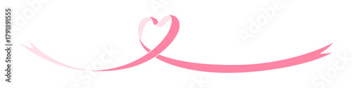 ハート型のリボン、デコレーション素材	