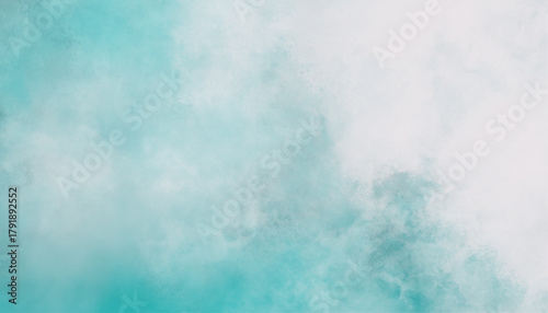 Soft Aqua Watercolor Cloud Texture Background