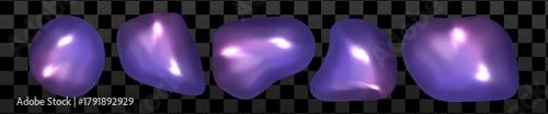Chrome purple 3d blob with liquid flow. Shiny y2k reflections make the abstract purple surface feel alive and modern.