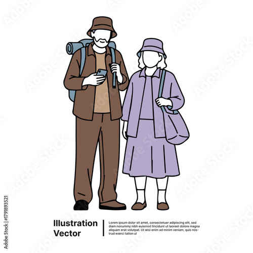 Happy senior couple enjoying a leisurely trip together, exploring new destinations and making cherished memories