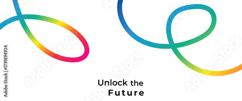 Dynamic and vibrant abstract design with a colorful gradient symbolizing innovation, future, and growth, perfect for modern branding and technology concepts
