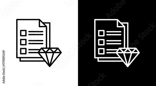 Asset List  White Icon Set Design
