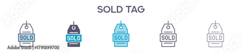 Sold Tag Element For Design Graphic - Multi Styles 