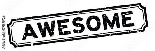 Distressed stamp with the word awesome