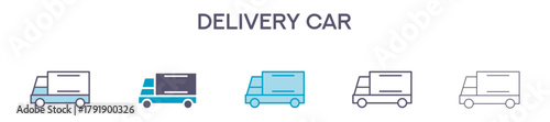 Delivery Car Element For Design Graphic - Multi Styles 