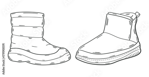 Stylish Shoe Vector Design Illustration. Hand drawn. 