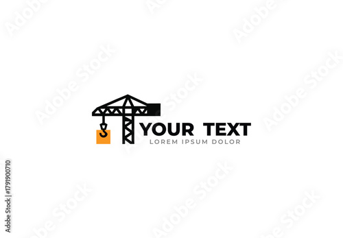 Elevating Ideas logo with Precision in Crane and Construction Brand Identity