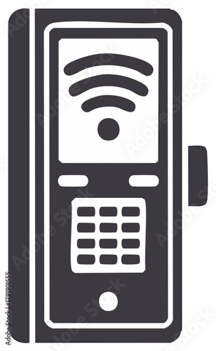 Smart Lock with Keypad and Wireless Symbol for Home Security Access