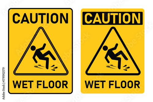 Caution wet floor signs