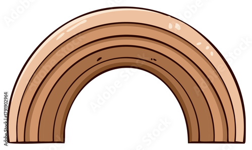 Wooden Rainbow Toy Arch for Childrens Play and Learning