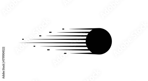 Dynamic Speed Trail Icon with Accelerating Circular Motion Effect