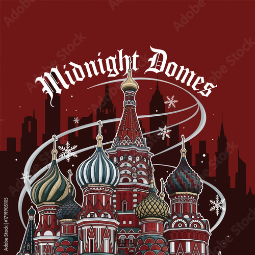 Midnight Domes Illustration Captures the Architectural Beauty of Russian Orthodox Churches.