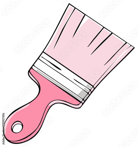Pink Paint Brush Tool for Artistic Creation and DIY Projects