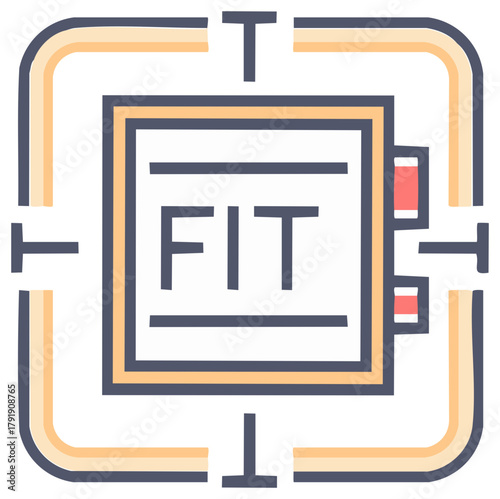 Fit for purpose technology icon with component integration and customization