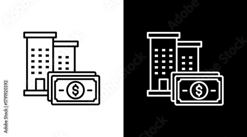Business White Icon Set Design