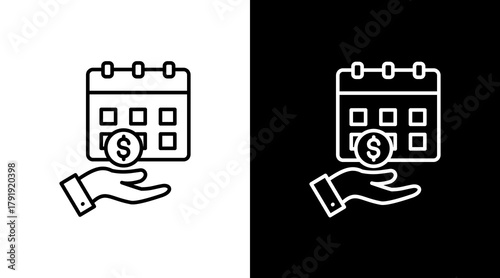 Credits White Icon Set Design