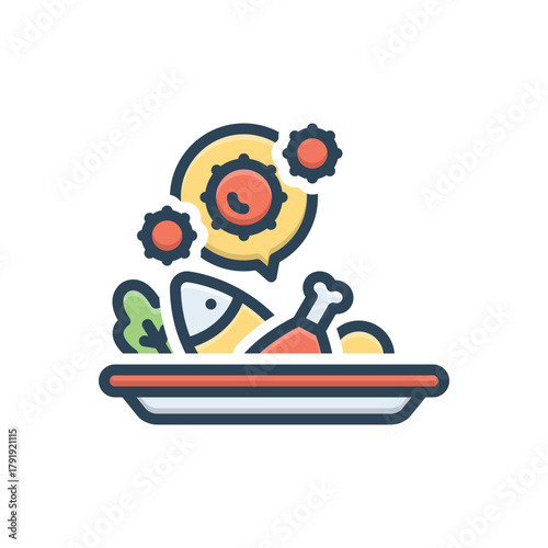 Color illustration icon for pathogen detection