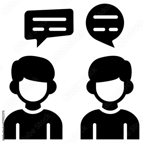 Communication Skills glyph icon